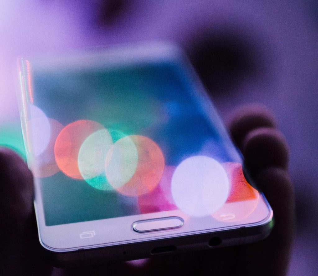 A person holding a phone